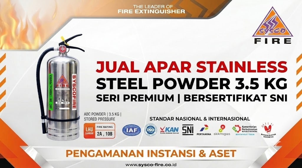Jual APAR Stainless Steel Powder 3.5 kg