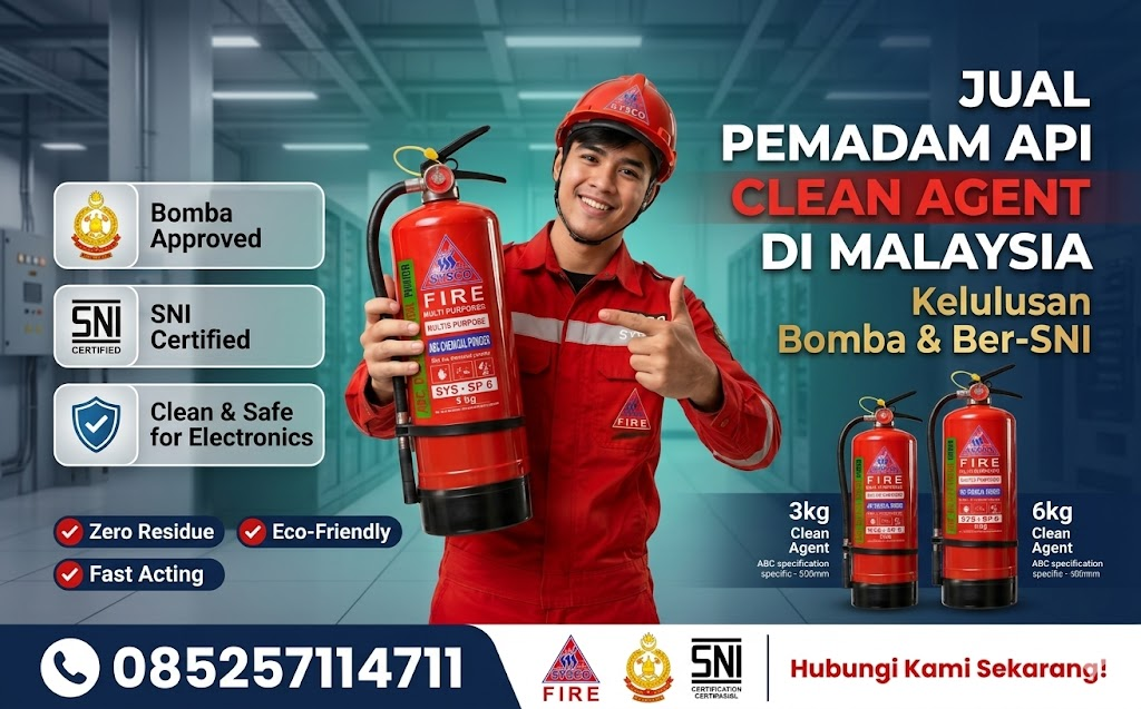 Jual Pemadam Api Clean Agent di Malaysia , sistem pemadam api gas bersih ramah lingkungan untuk ruang server, agen pemadam kebakaran tanpa residu untuk panel elektrikal sensitif, tabung APAR clean agent HFC-227ea bersertifikat standar keselamatan Malaysia, solusi proteksi kebakaran ruang kontrol berkapasitas besar dengan tekanan tinggi, instalasi sistem penindasan api FM200 otomatis untuk pusat data, distributor alat pemadam api bersih nonkonduktif terpercaya di Kuala Lumpur, perawatan rutin tabung gas bersih antikorosi untuk iklim tropis, paket harga pemadam api clean agent komersial dan industri, keunggulan agen pemadam api yang tidak merusak komponen elektronik, spesifikasi teknis tabung clean agent dengan nozzle selubung baja anti karat.