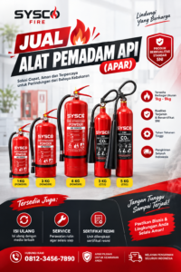 Jual APAB Powder 25kg Trolley Sysco Fire standar Damkar
